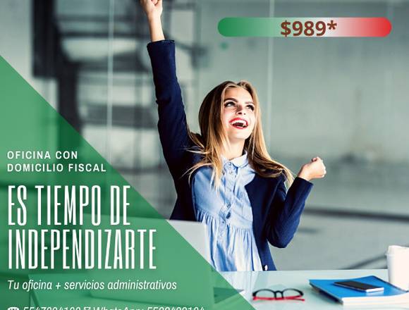 Renta Oficina amueblada, incluye domicilio fiscal en Azcapotzalco (Municipio)