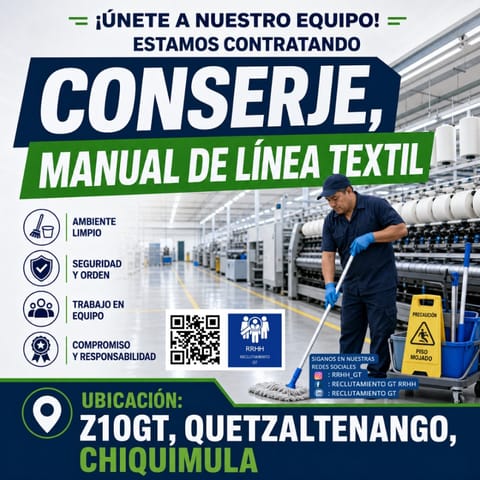 MODISTA COSTURERA OPERARIA DE PRODUCCION XELA Z10GUATE en Ciudad de Guatemala (Municipio)