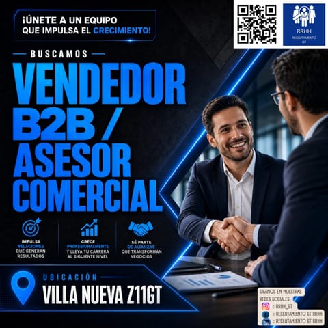 EJECUTIVO COMERCIAL VENDEDORES B2B VILLA NUEVA Y GUATE Z11 en Ciudad de Guatemala (Municipio)