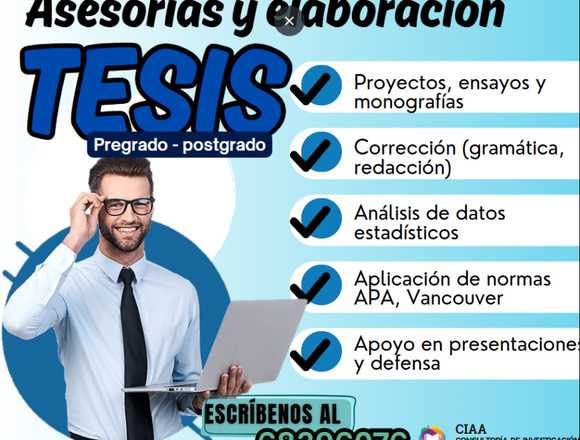 Asesoramiento Académico para Tesis y Proyectos en Potosi (Localidad)