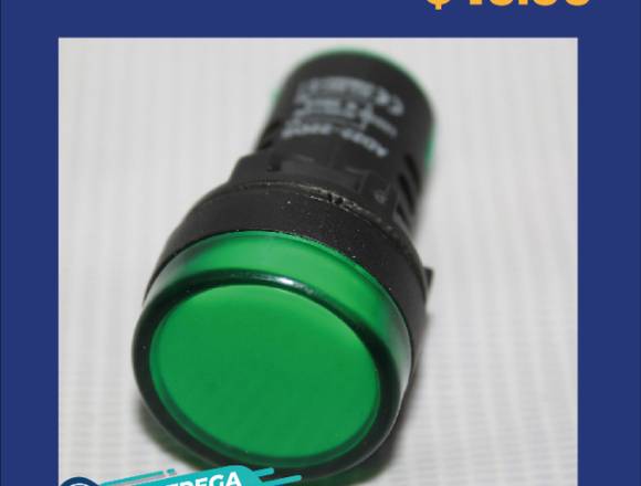 FOCO PILOTO VERDE 127 VOLTS.