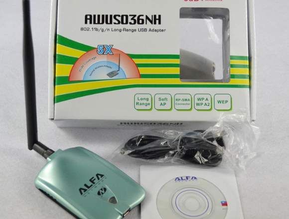 Antena wifi alfa /1000 mw 20Dbi/ AWU0S36H en Santo Domingo Norte (Municipio)