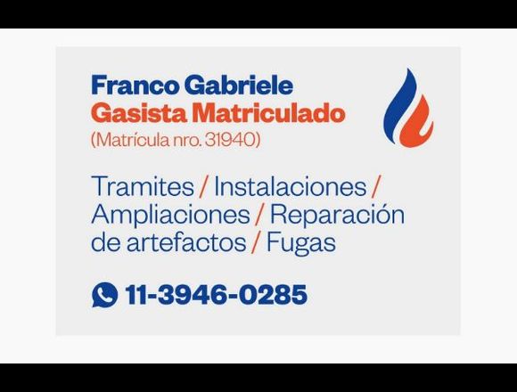 Gasista matriculado en Buenos Aires (Localidad)