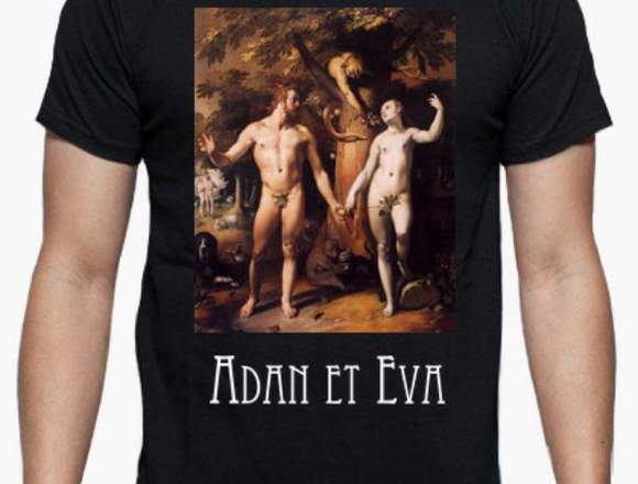 Camiseta hombre "Adan y Eva" en Barcelona (Municipio)