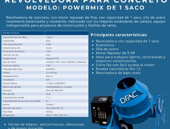 REVOLVEDORA MPOWER 1 SACO en Venustiano Carranza (Municipio)