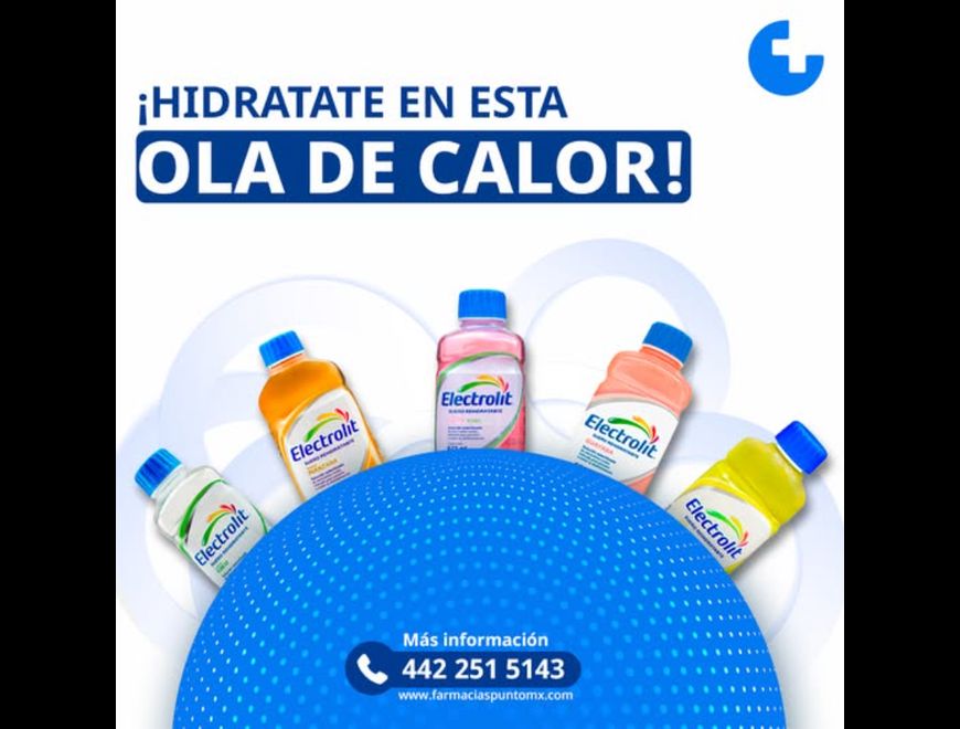 ¡Hidrátate con electrolitos