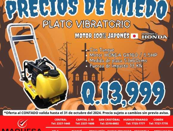 PLATO VIBRATORIO CON TANQUE MOTOR HONDA 5.5 HP en Huehuetenango (Municipio)