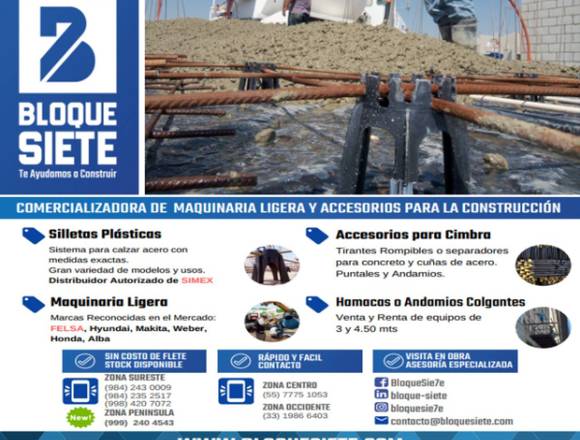 material de construcción y maquinaria ligera