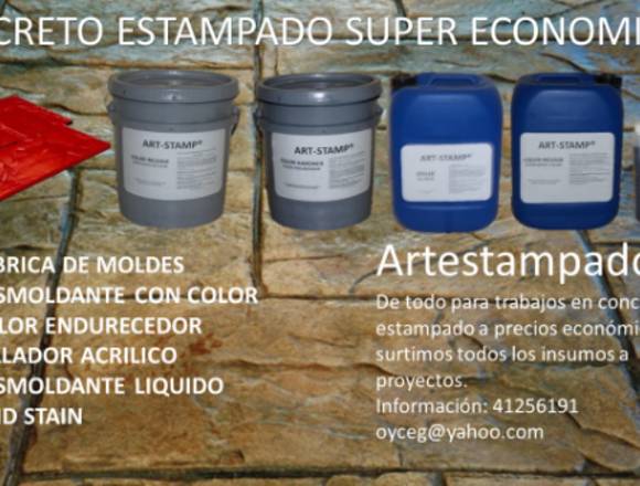 MATERIALES CONCRETO ESTAMPADO, DESMOLDANTES. en San José Pinula (Municipio)