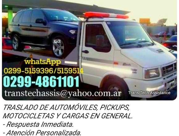 Traslado de vehículos y Cargas en Gral. en Neuquén (Localidad)