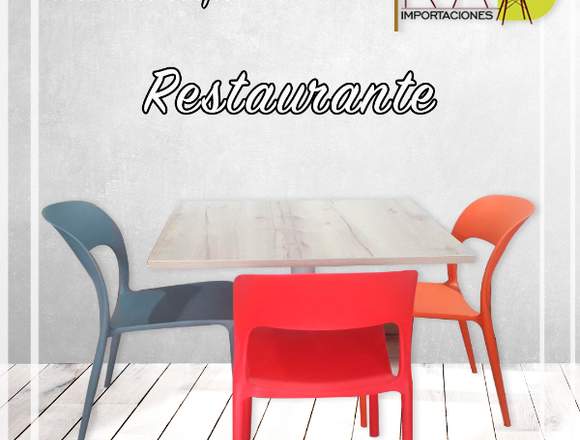 sillas mesa restaurante alto trafico