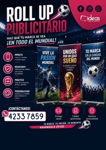 ROLL UP PUBLICITARIO PERSONALIZADO en Ciudad de Guatemala (Municipio)