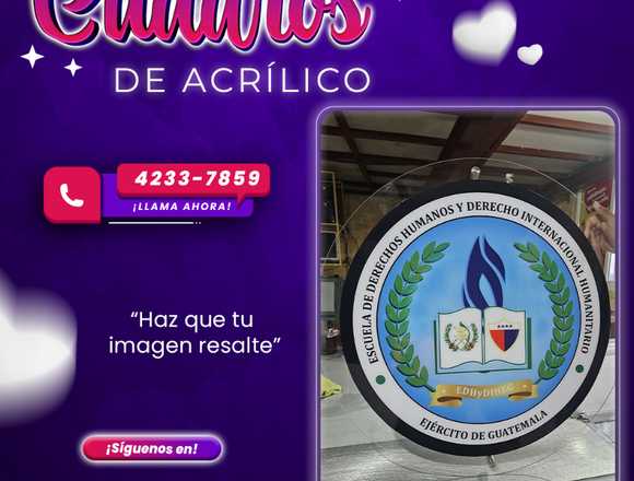 CUADROS DE ACRILICO PERSONALIZADOS en Ciudad de Guatemala (Municipio)