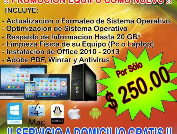 Servicio y Mantenimiento a Equipo de cómputo en Venustiano Carranza (Municipio)