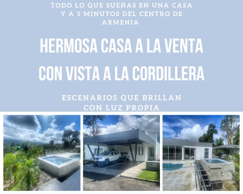CASA CAMPESTRE A 10 MIN. DEL CENTRO ARMENIA REF 3640 en Calarcá (Municipio)