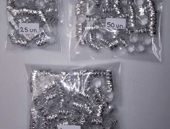 Cuffs plateados para trenzas y peinados en Lanús (Localidad)