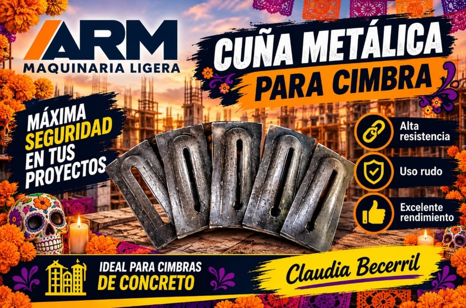 Cuña metálica para cimbra de concreto en Iztapalapa (Municipio)