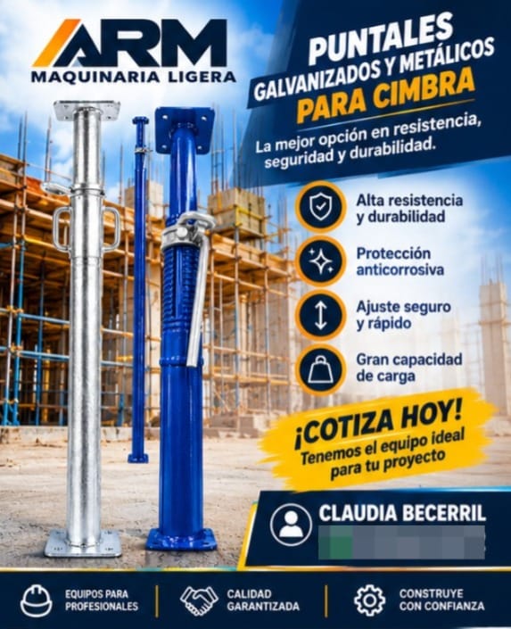 Puntal metálico para obra en Iztapalapa (Municipio)