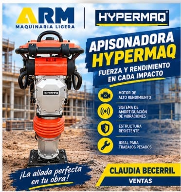 Apisonadora HYPERMAQ para compactar suelos en Iztapalapa (Municipio)
