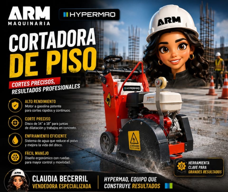 CORTADORA DE CONCRETO HYPERMAQ: PRECISIÓN Y POTENCIA PARA TU OBRA en Iztapalapa (Municipio)
