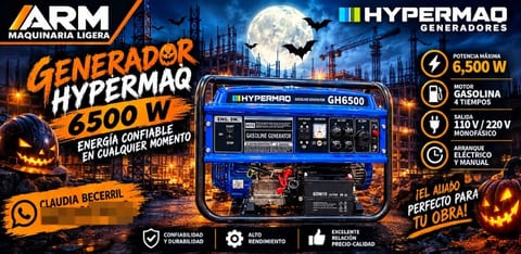 Generador Hypermaq 6500 W en Iztapalapa (Municipio)