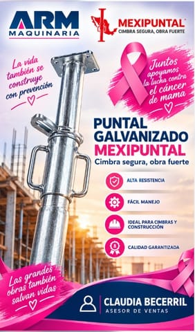 Puntal ajustable Mexipuntal para obra civil