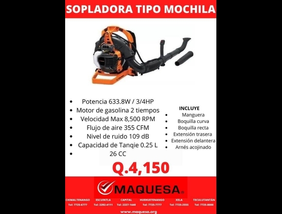 SOPLADORAS TIPO MOCHILA en Teculután (Municipio)