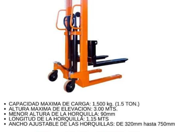 STACKER MANUAL DE 1.5 TONELADAS en Teculután (Municipio)