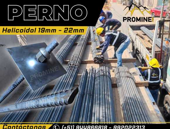 Perno Helicoidal de 19mm - anclaje para talud en Trujillo (Distrito)