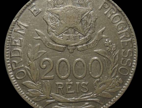 Moneda de Plata de Brasil 2,000 Reis 1913 en Victoria (Municipio)