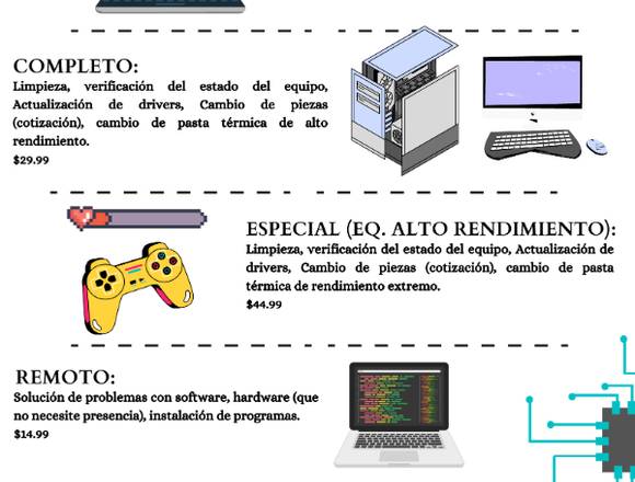 Servicio de Mantenimiento para Pc, laptops. en Panamá (Distrito)