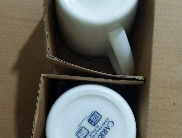 Carraria Juego de 4 tazas de vidrio opalino NUEVAS