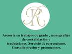 Asesoramiento de tesis, convalidación, corrección en Cordoba (Localidad)