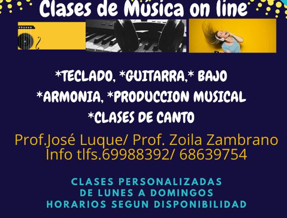 Video-clases privadas de música y canto en Panamá (Distrito)