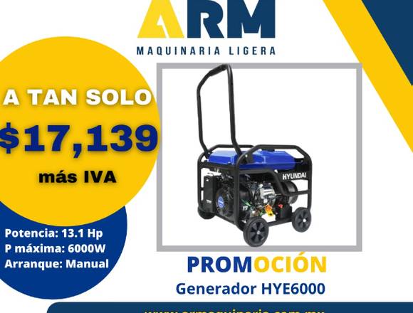 GENERADOR HYE6000 EN DESCUENTO en Ecatepec de Morelos (Municipio)