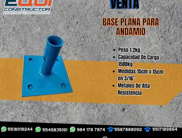 Venta de Base Plana para Andamio en Ecatepec de Morelos (Municipio)