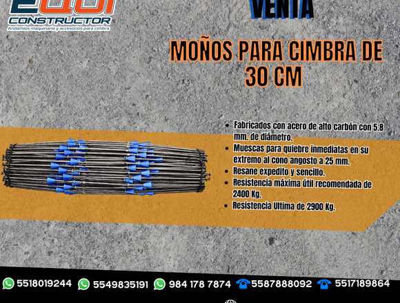 Moños para cimbra de 30cm