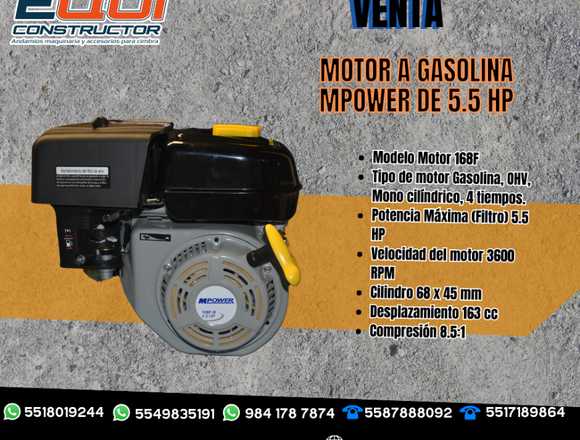 Motor a gasolina Mpower de 5.5hp en Pachuca de Soto (Municipio)