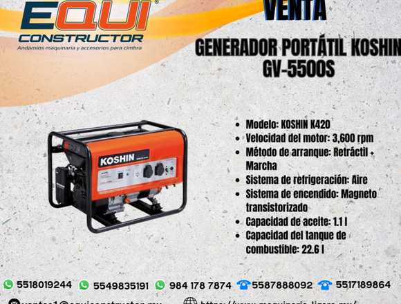 Venta de Generador portátil Koshin GV-5500s