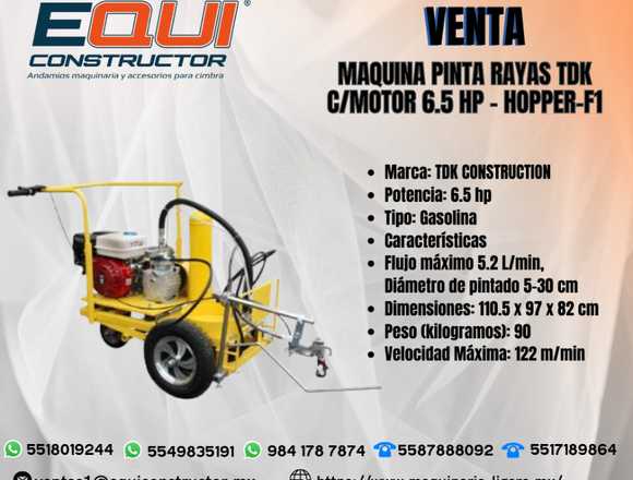 Venta de Máquina Pinta Rayas Hopper-F1 en Pachuca de Soto (Municipio)