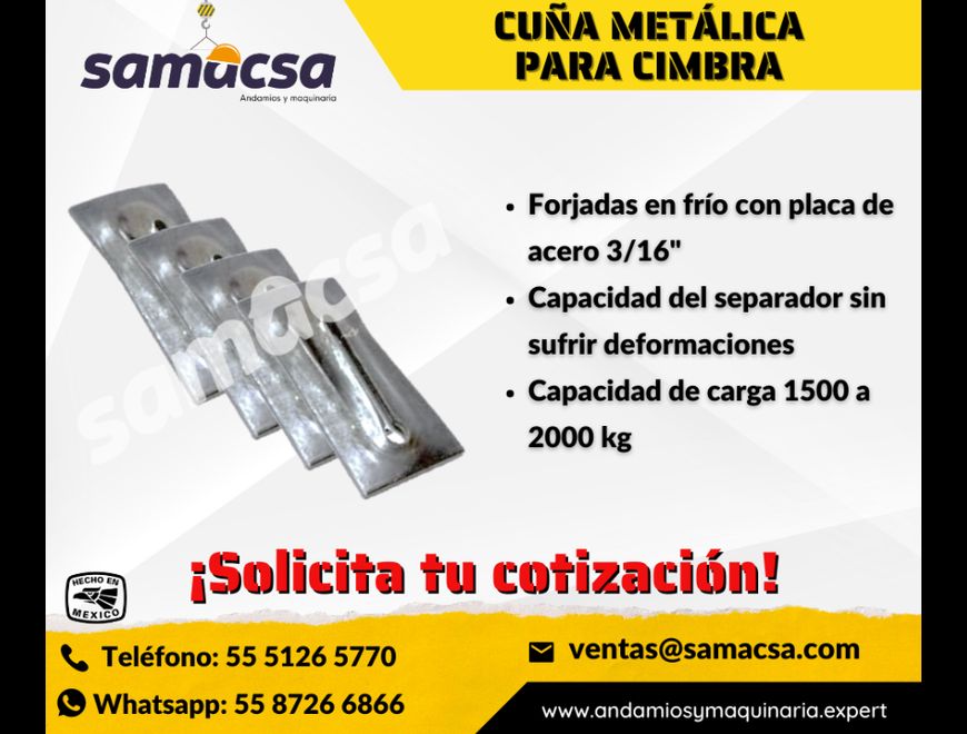 La Mejor Sujeción con Cuñas Metálicas SAMACSA en Mexicali (Municipio)