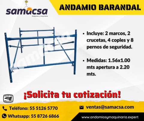 Venta de Andamio Barandal Fuerte y Confiable
