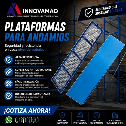 Plataformas para Andamios INNOVAMAQ - Antiderrapantes y Resistentes