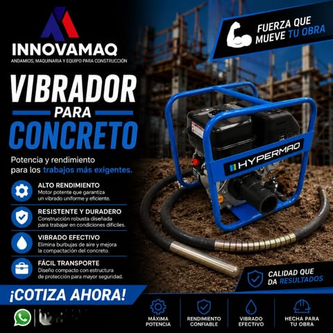 Vibrador de Concreto Profesional HYPERMAQ INNOVAMAQ - Compacto