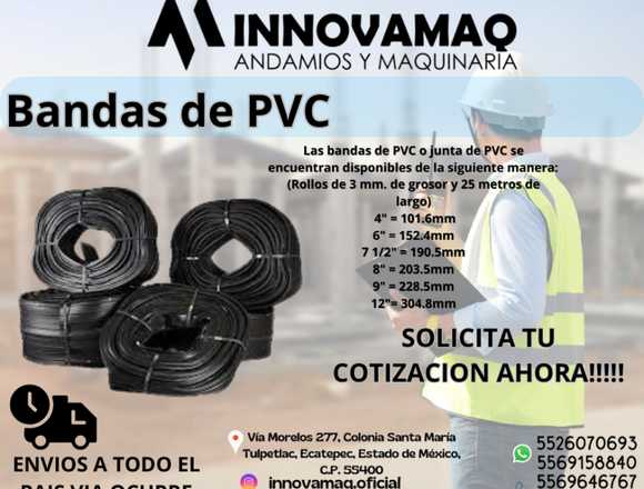 Bandas de PVC para Juntas Frías – Venta Inmediata