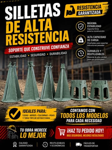 Silletas Plásticas para Construcción Todos los Modelos Disponibles