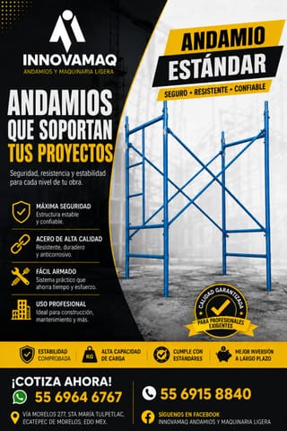 Andamios Profesionales de Acero Innovamaq (Alta Resistencia)