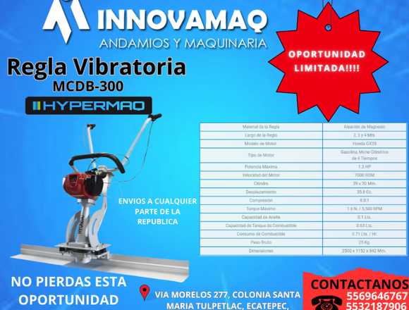 Regla Vibratoria HYPERMAQ con motor Honda