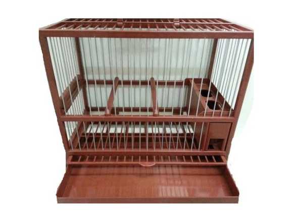 Jaula de Reclamo Grande Marrón Cajón Jilgueros