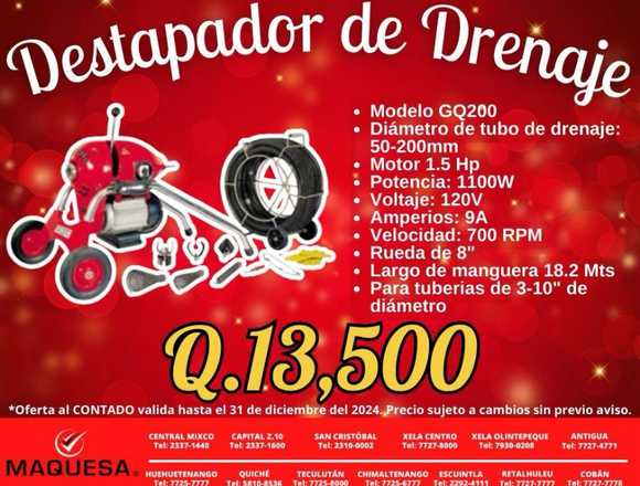 DESTAPADOR DE DRENAGES OFERTA en Santa Cruz del Quiché (Municipio)